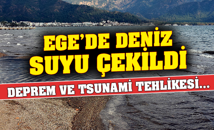 İzmir Alaçatı’da Deniz Çekildi Tsunami Tehlikesi Görüldü